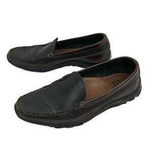 Allen Edmonds Boulder Leather Loafers Mens 10.5 D Black & Brown Slip-On